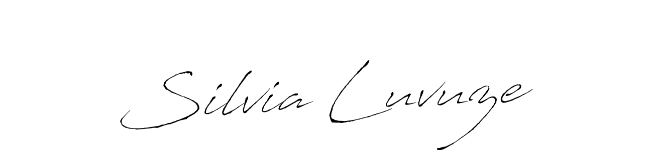 Antro_Vectra is a professional signature style that is perfect for those who want to add a touch of class to their signature. It is also a great choice for those who want to make their signature more unique. Get Silvia Luvuze name to fancy signature for free. Silvia Luvuze signature style 6 images and pictures png