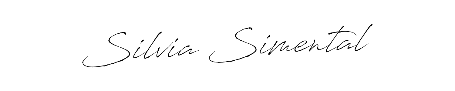 Design your own signature with our free online signature maker. With this signature software, you can create a handwritten (Antro_Vectra) signature for name Silvia Simental. Silvia Simental signature style 6 images and pictures png