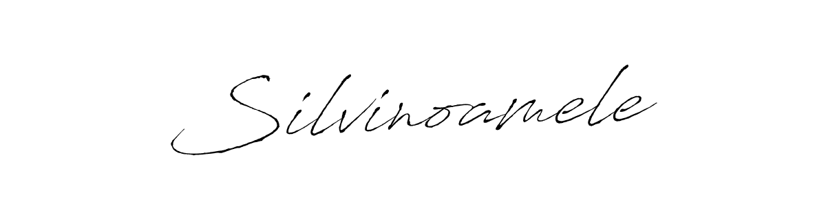 You should practise on your own different ways (Antro_Vectra) to write your name (Silvinoamele) in signature. don't let someone else do it for you. Silvinoamele signature style 6 images and pictures png