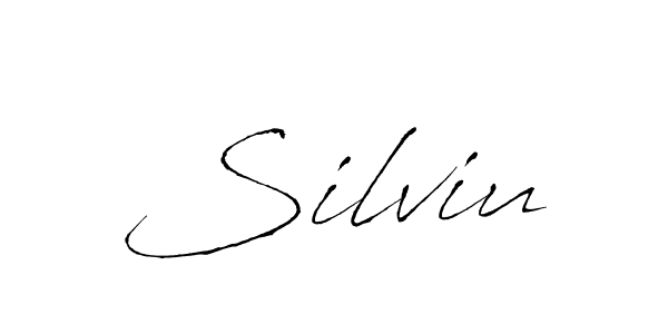 Use a signature maker to create a handwritten signature online. With this signature software, you can design (Antro_Vectra) your own signature for name Silviu. Silviu signature style 6 images and pictures png