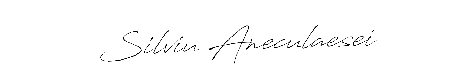 This is the best signature style for the Silviu Aneculaesei name. Also you like these signature font (Antro_Vectra). Mix name signature. Silviu Aneculaesei signature style 6 images and pictures png