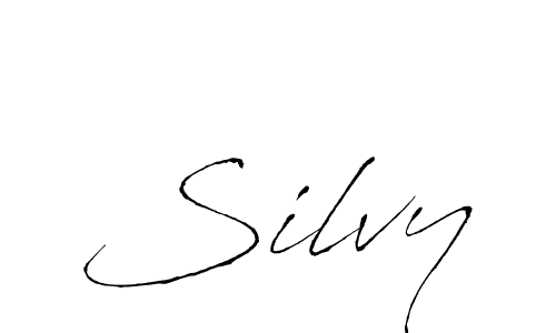 How to make Silvy signature? Antro_Vectra is a professional autograph style. Create handwritten signature for Silvy name. Silvy signature style 6 images and pictures png