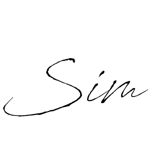 How to make Sim name signature. Use Antro_Vectra style for creating short signs online. This is the latest handwritten sign. Sim signature style 6 images and pictures png