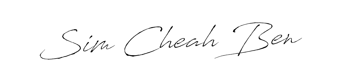 How to make Sim Cheah Ben signature? Antro_Vectra is a professional autograph style. Create handwritten signature for Sim Cheah Ben name. Sim Cheah Ben signature style 6 images and pictures png