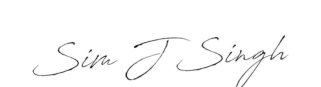 Sim J Singh stylish signature style. Best Handwritten Sign (Antro_Vectra) for my name. Handwritten Signature Collection Ideas for my name Sim J Singh. Sim J Singh signature style 6 images and pictures png