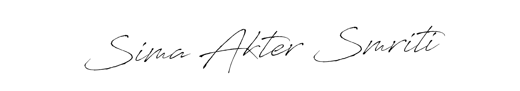 Similarly Antro_Vectra is the best handwritten signature design. Signature creator online .You can use it as an online autograph creator for name Sima Akter Smriti. Sima Akter Smriti signature style 6 images and pictures png