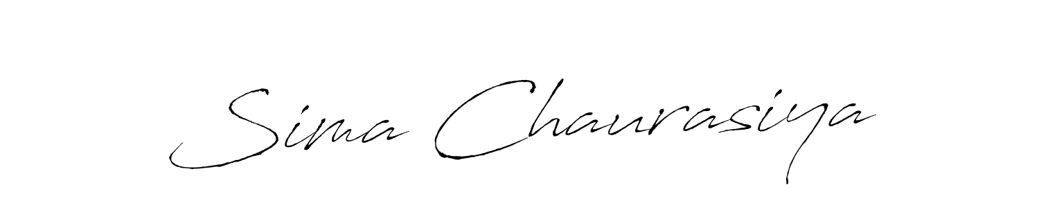 Create a beautiful signature design for name Sima Chaurasiya. With this signature (Antro_Vectra) fonts, you can make a handwritten signature for free. Sima Chaurasiya signature style 6 images and pictures png