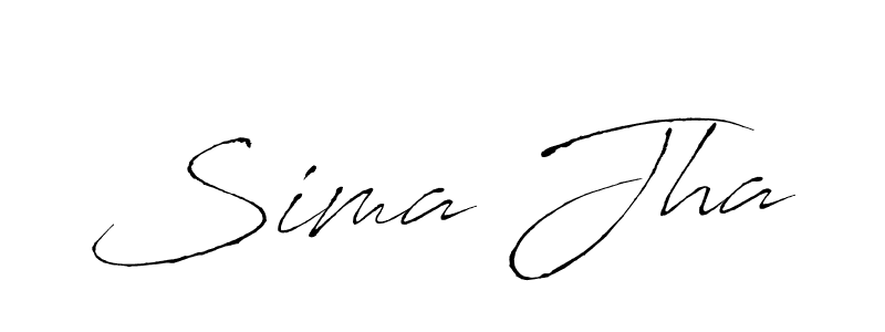 Design your own signature with our free online signature maker. With this signature software, you can create a handwritten (Antro_Vectra) signature for name Sima Jha. Sima Jha signature style 6 images and pictures png