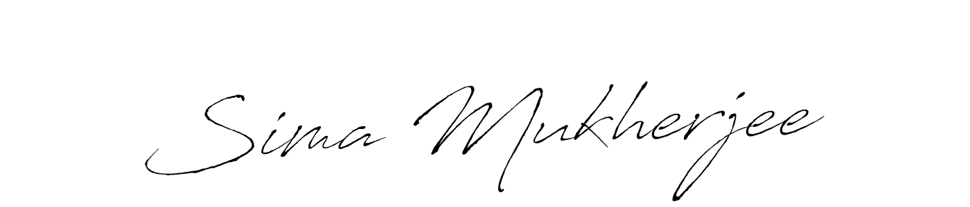 Sima Mukherjee stylish signature style. Best Handwritten Sign (Antro_Vectra) for my name. Handwritten Signature Collection Ideas for my name Sima Mukherjee. Sima Mukherjee signature style 6 images and pictures png