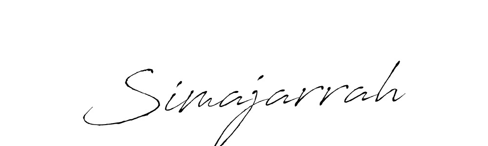 Make a beautiful signature design for name Simajarrah. With this signature (Antro_Vectra) style, you can create a handwritten signature for free. Simajarrah signature style 6 images and pictures png