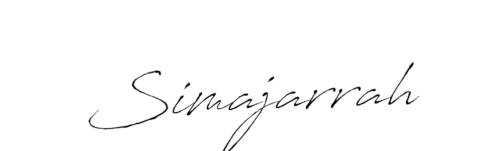 Antro_Vectra is a professional signature style that is perfect for those who want to add a touch of class to their signature. It is also a great choice for those who want to make their signature more unique. Get Simajarrah name to fancy signature for free. Simajarrah signature style 6 images and pictures png