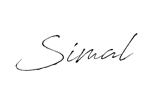 Design your own signature with our free online signature maker. With this signature software, you can create a handwritten (Antro_Vectra) signature for name Simal. Simal signature style 6 images and pictures png