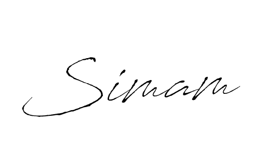 Create a beautiful signature design for name Simam. With this signature (Antro_Vectra) fonts, you can make a handwritten signature for free. Simam signature style 6 images and pictures png