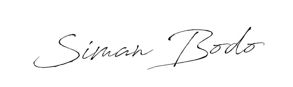 Design your own signature with our free online signature maker. With this signature software, you can create a handwritten (Antro_Vectra) signature for name Siman Bodo. Siman Bodo signature style 6 images and pictures png