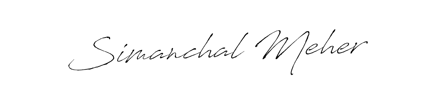 How to make Simanchal Meher signature? Antro_Vectra is a professional autograph style. Create handwritten signature for Simanchal Meher name. Simanchal Meher signature style 6 images and pictures png