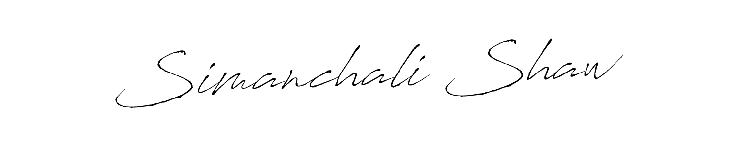 It looks lik you need a new signature style for name Simanchali Shaw. Design unique handwritten (Antro_Vectra) signature with our free signature maker in just a few clicks. Simanchali Shaw signature style 6 images and pictures png