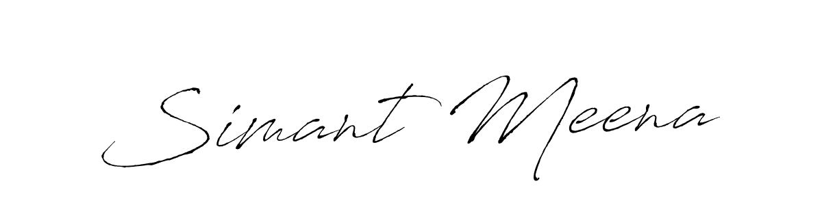 How to make Simant Meena signature? Antro_Vectra is a professional autograph style. Create handwritten signature for Simant Meena name. Simant Meena signature style 6 images and pictures png