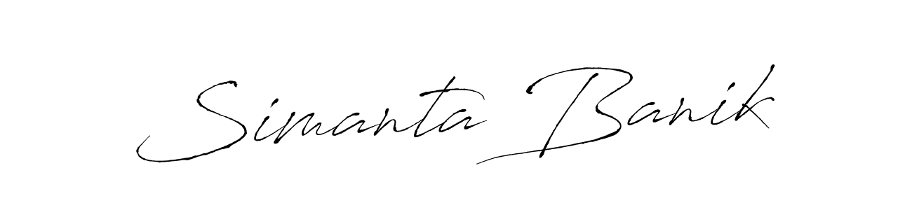 Design your own signature with our free online signature maker. With this signature software, you can create a handwritten (Antro_Vectra) signature for name Simanta Banik. Simanta Banik signature style 6 images and pictures png