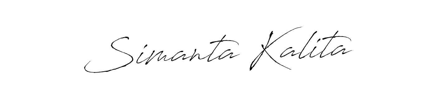 Make a beautiful signature design for name Simanta Kalita. With this signature (Antro_Vectra) style, you can create a handwritten signature for free. Simanta Kalita signature style 6 images and pictures png