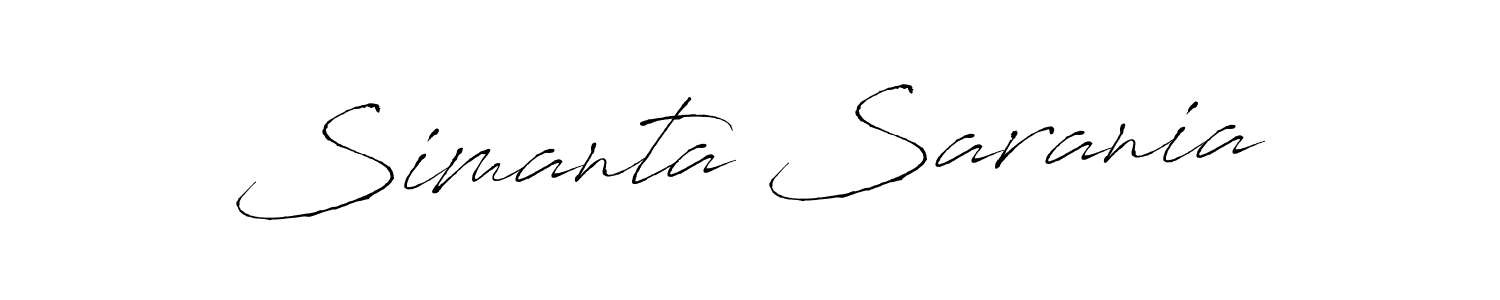 Design your own signature with our free online signature maker. With this signature software, you can create a handwritten (Antro_Vectra) signature for name Simanta Sarania. Simanta Sarania signature style 6 images and pictures png