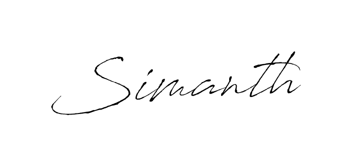 Antro_Vectra is a professional signature style that is perfect for those who want to add a touch of class to their signature. It is also a great choice for those who want to make their signature more unique. Get Simanth name to fancy signature for free. Simanth signature style 6 images and pictures png