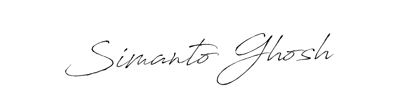 Also we have Simanto Ghosh name is the best signature style. Create professional handwritten signature collection using Antro_Vectra autograph style. Simanto Ghosh signature style 6 images and pictures png