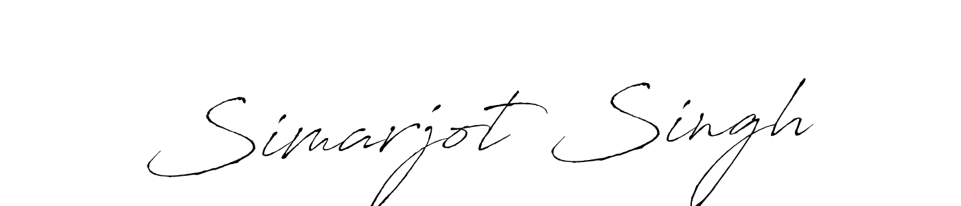 How to make Simarjot Singh name signature. Use Antro_Vectra style for creating short signs online. This is the latest handwritten sign. Simarjot Singh signature style 6 images and pictures png