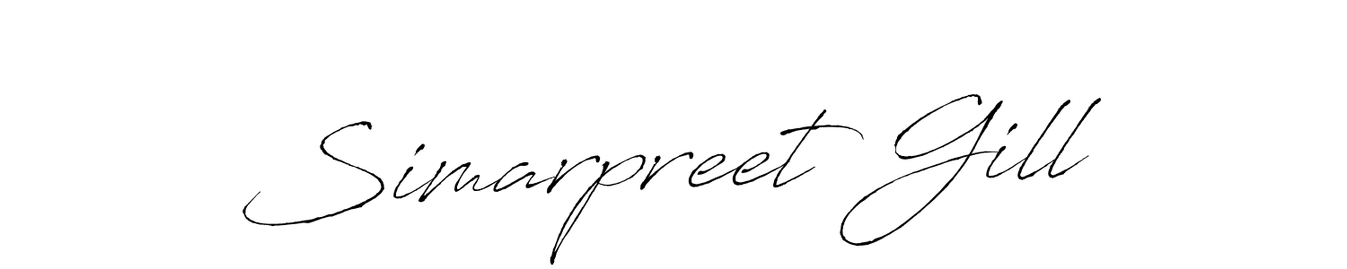 Also You can easily find your signature by using the search form. We will create Simarpreet Gill name handwritten signature images for you free of cost using Antro_Vectra sign style. Simarpreet Gill signature style 6 images and pictures png