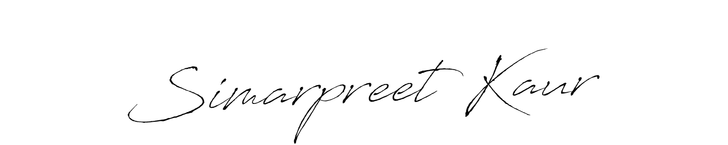 Simarpreet Kaur stylish signature style. Best Handwritten Sign (Antro_Vectra) for my name. Handwritten Signature Collection Ideas for my name Simarpreet Kaur. Simarpreet Kaur signature style 6 images and pictures png