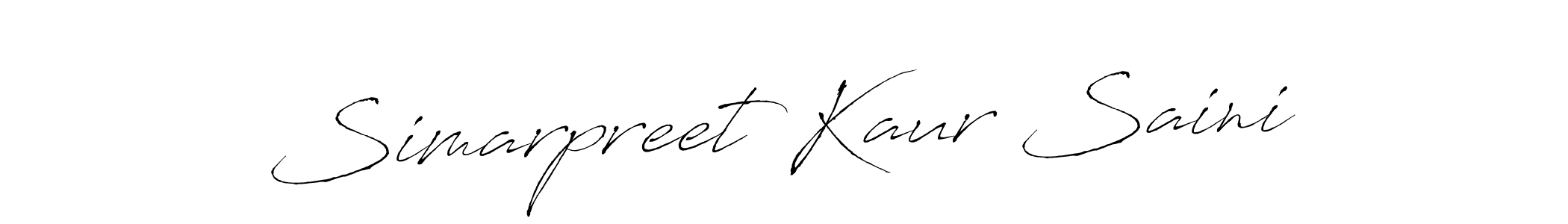 The best way (Antro_Vectra) to make a short signature is to pick only two or three words in your name. The name Simarpreet Kaur Saini include a total of six letters. For converting this name. Simarpreet Kaur Saini signature style 6 images and pictures png