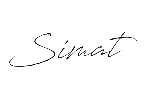 Design your own signature with our free online signature maker. With this signature software, you can create a handwritten (Antro_Vectra) signature for name Simat. Simat signature style 6 images and pictures png