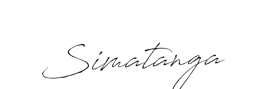 Use a signature maker to create a handwritten signature online. With this signature software, you can design (Antro_Vectra) your own signature for name Simatanga. Simatanga signature style 6 images and pictures png