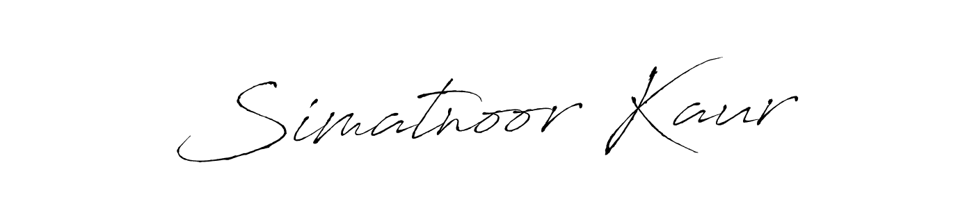 Use a signature maker to create a handwritten signature online. With this signature software, you can design (Antro_Vectra) your own signature for name Simatnoor Kaur. Simatnoor Kaur signature style 6 images and pictures png