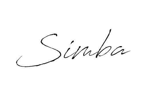 Design your own signature with our free online signature maker. With this signature software, you can create a handwritten (Antro_Vectra) signature for name Simba. Simba signature style 6 images and pictures png