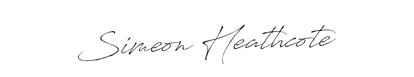 How to make Simeon Heathcote name signature. Use Antro_Vectra style for creating short signs online. This is the latest handwritten sign. Simeon Heathcote signature style 6 images and pictures png