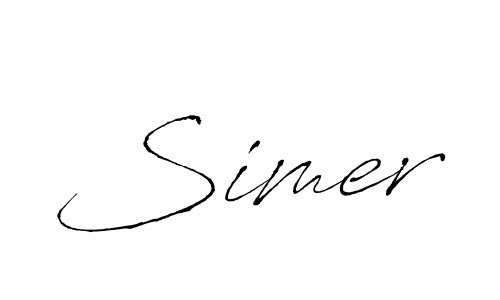 Create a beautiful signature design for name Simer. With this signature (Antro_Vectra) fonts, you can make a handwritten signature for free. Simer signature style 6 images and pictures png