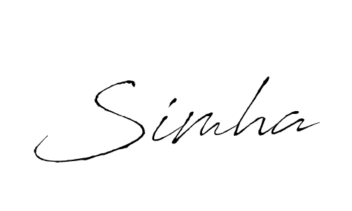 The best way (Antro_Vectra) to make a short signature is to pick only two or three words in your name. The name Simha include a total of six letters. For converting this name. Simha signature style 6 images and pictures png