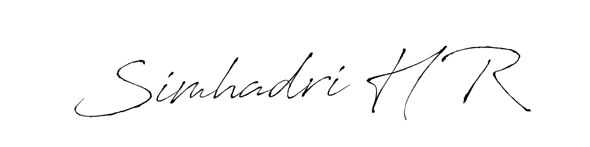 You should practise on your own different ways (Antro_Vectra) to write your name (Simhadri H R) in signature. don't let someone else do it for you. Simhadri H R signature style 6 images and pictures png