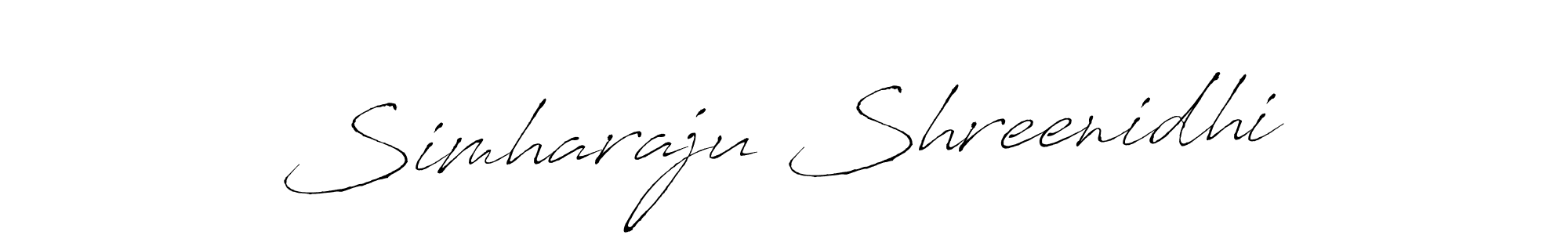 Use a signature maker to create a handwritten signature online. With this signature software, you can design (Antro_Vectra) your own signature for name Simharaju Shreenidhi. Simharaju Shreenidhi signature style 6 images and pictures png