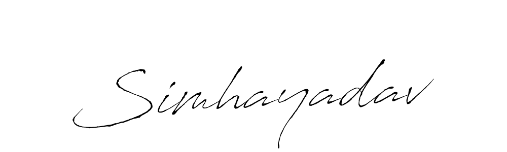 Design your own signature with our free online signature maker. With this signature software, you can create a handwritten (Antro_Vectra) signature for name Simhayadav. Simhayadav signature style 6 images and pictures png