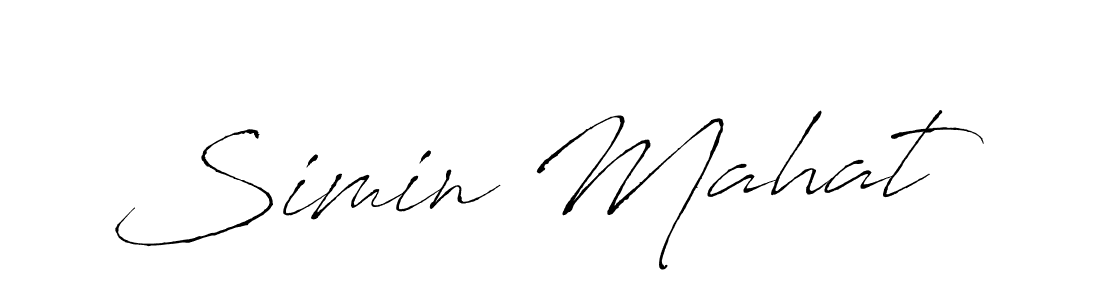 Create a beautiful signature design for name Simin Mahat. With this signature (Antro_Vectra) fonts, you can make a handwritten signature for free. Simin Mahat signature style 6 images and pictures png
