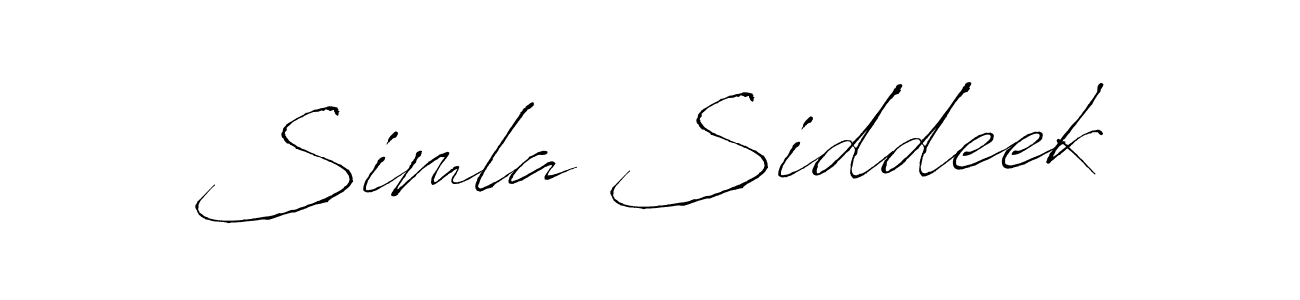 It looks lik you need a new signature style for name Simla Siddeek. Design unique handwritten (Antro_Vectra) signature with our free signature maker in just a few clicks. Simla Siddeek signature style 6 images and pictures png