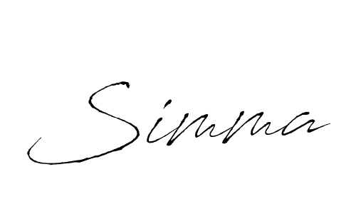 Design your own signature with our free online signature maker. With this signature software, you can create a handwritten (Antro_Vectra) signature for name Simma. Simma signature style 6 images and pictures png