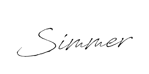 Make a beautiful signature design for name Simmer. With this signature (Antro_Vectra) style, you can create a handwritten signature for free. Simmer signature style 6 images and pictures png