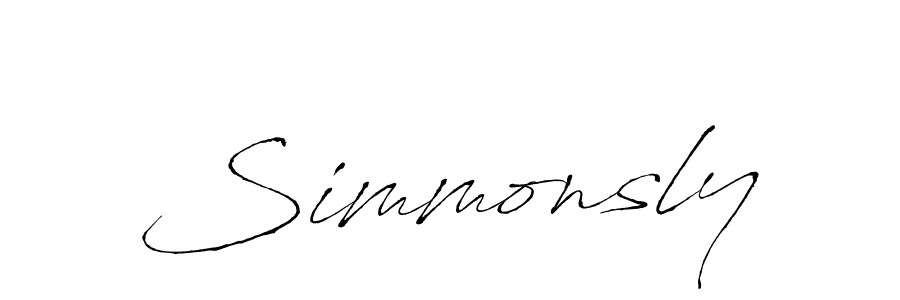 How to make Simmonsly signature? Antro_Vectra is a professional autograph style. Create handwritten signature for Simmonsly name. Simmonsly signature style 6 images and pictures png