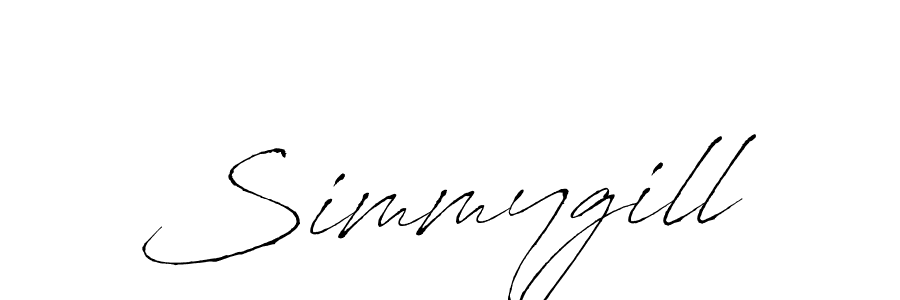 Create a beautiful signature design for name Simmygill. With this signature (Antro_Vectra) fonts, you can make a handwritten signature for free. Simmygill signature style 6 images and pictures png