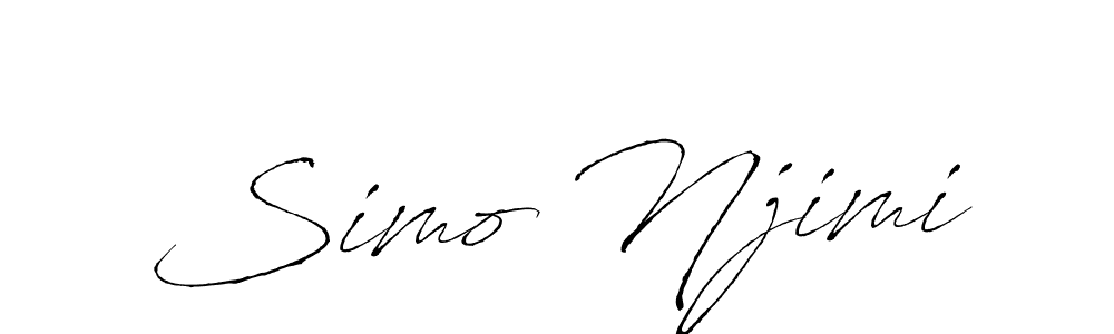 Also You can easily find your signature by using the search form. We will create Simo Njimi name handwritten signature images for you free of cost using Antro_Vectra sign style. Simo Njimi signature style 6 images and pictures png