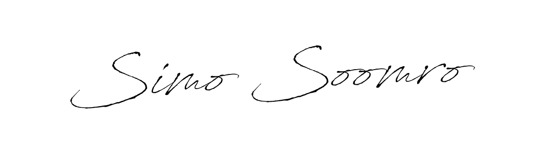 It looks lik you need a new signature style for name Simo Soomro. Design unique handwritten (Antro_Vectra) signature with our free signature maker in just a few clicks. Simo Soomro signature style 6 images and pictures png