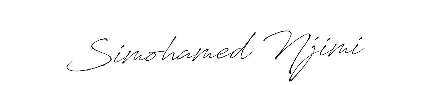 Also You can easily find your signature by using the search form. We will create Simohamed Njimi name handwritten signature images for you free of cost using Antro_Vectra sign style. Simohamed Njimi signature style 6 images and pictures png