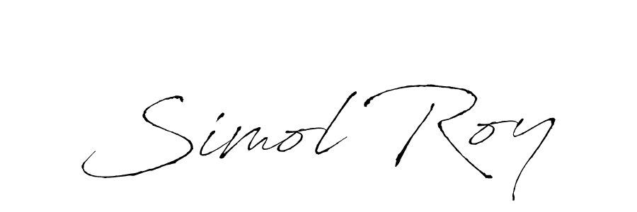 How to make Simol Roy name signature. Use Antro_Vectra style for creating short signs online. This is the latest handwritten sign. Simol Roy signature style 6 images and pictures png